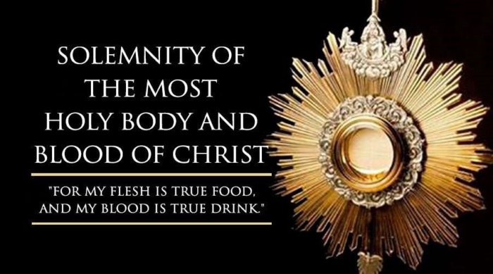 Solemnity Of The Most Holy Body And Blood Of Christ – Office Of Faith ...